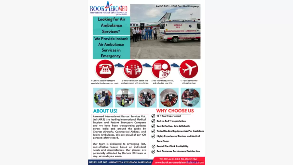 Book Aeromed Air Ambulance Service in Mumbai